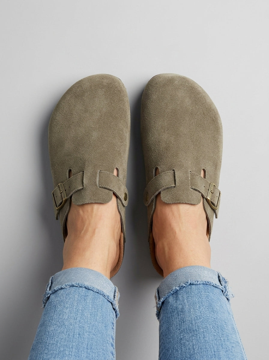 Rosaline | Orthopedic Unisex Slippers – Suede House Shoes with Fleece Lining