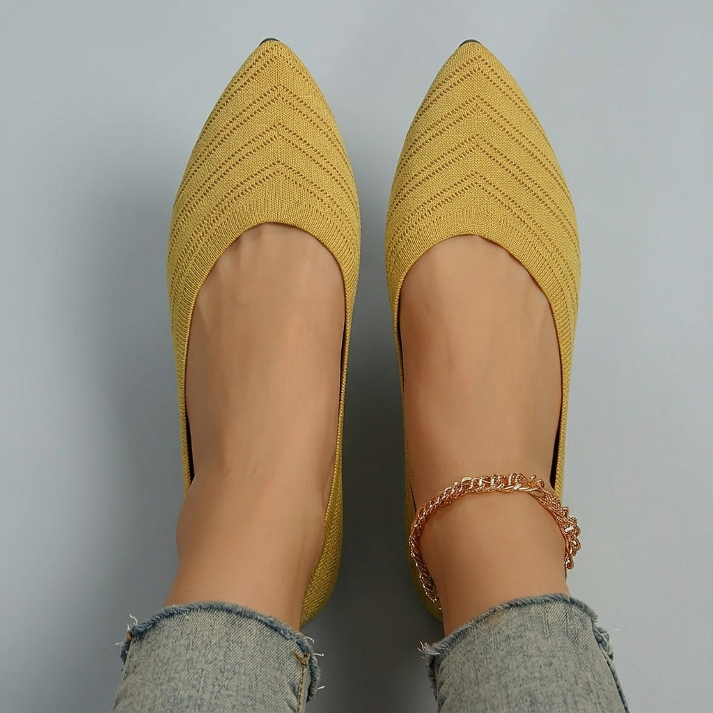 Ariella | Women’s Pointed-Toe Flats – Elegant Slip-On Shoes with Strappy Back