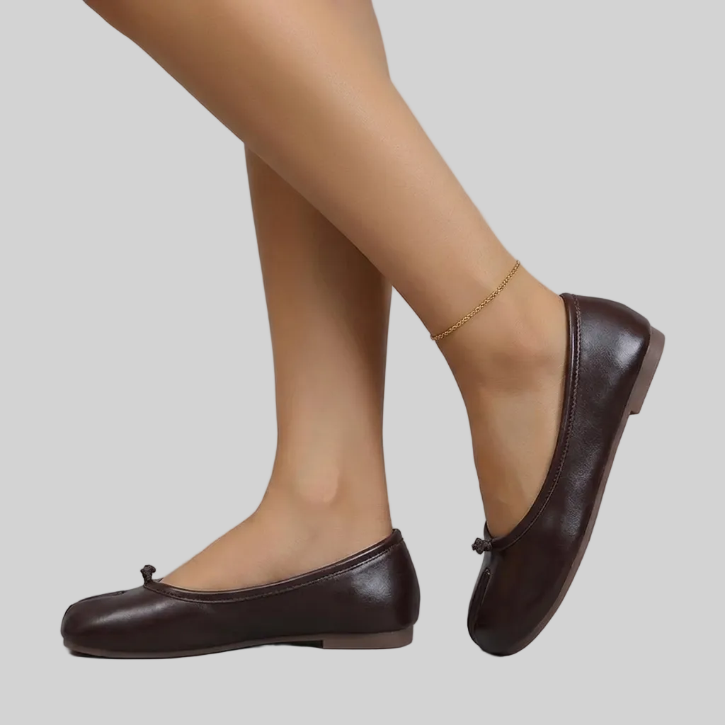 NORVK | Classic Brown Women's Split-Toe Ballet Shoes