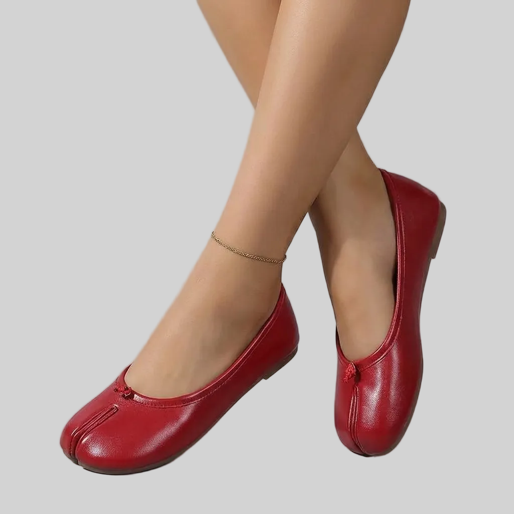 NORVK | Classic Red Women's Split-Toe Ballet Shoes