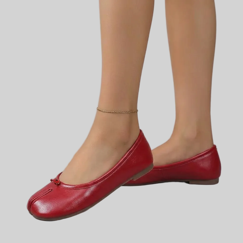 NORVK | Classic Red Women's Split-Toe Ballet Shoes
