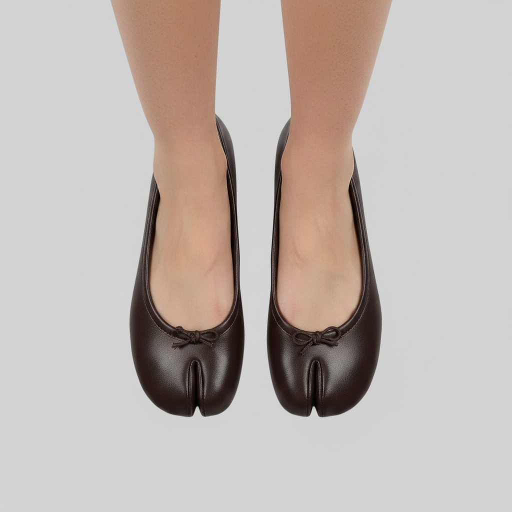 NORVK | Classic Brown Women's Split-Toe Ballet Shoes