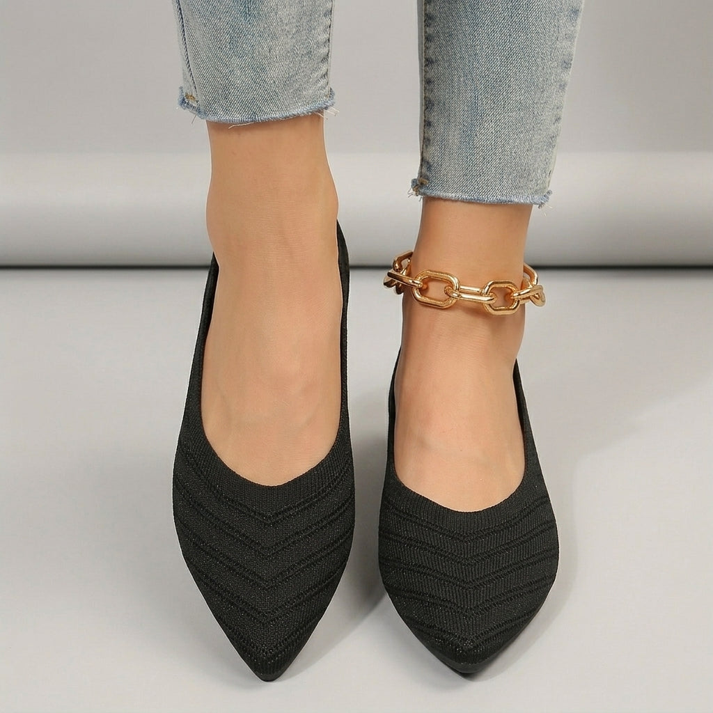 Ariella | Women’s Pointed-Toe Flats – Elegant Slip-On Shoes with Strappy Back