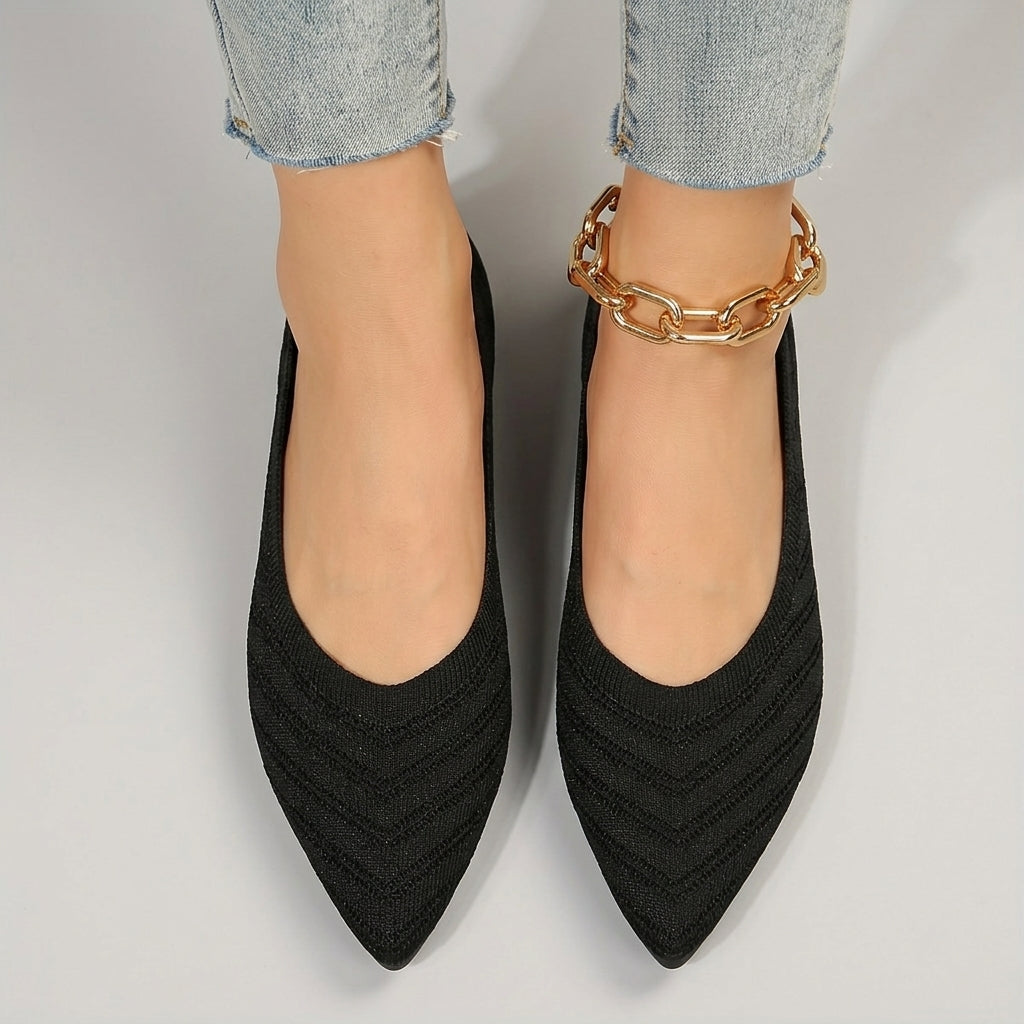 Ariella | Women’s Pointed-Toe Flats – Elegant Slip-On Shoes with Strappy Back