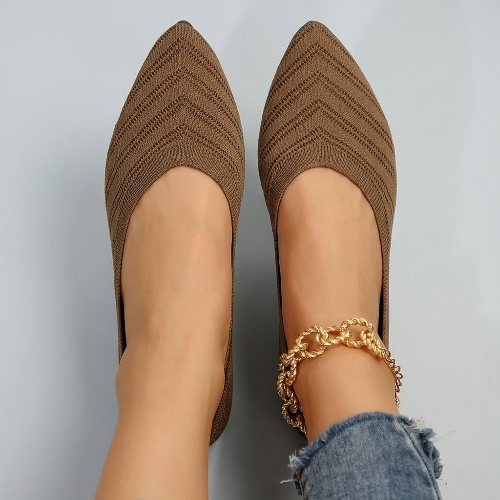 Ariella | Women’s Pointed-Toe Flats – Elegant Slip-On Shoes with Strappy Back