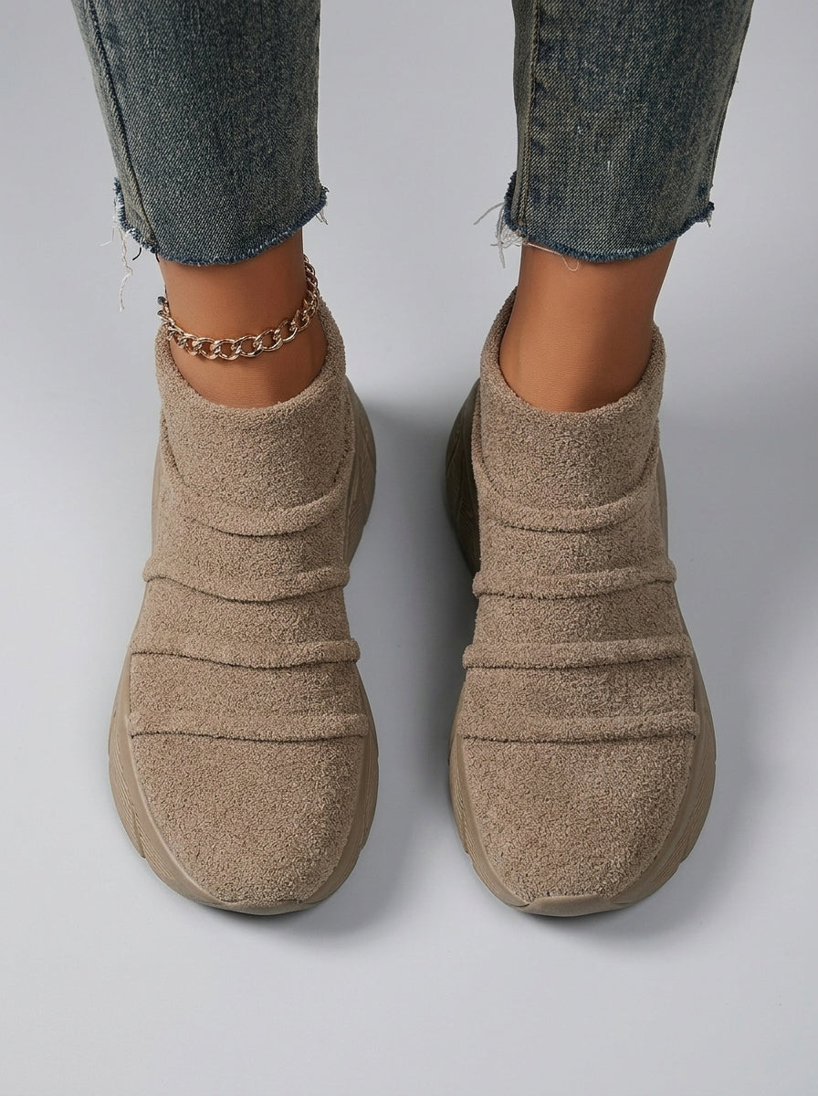 Audrina | Women’s Plush-Lined Running Shoes – Lightweight Flannel Sneakers