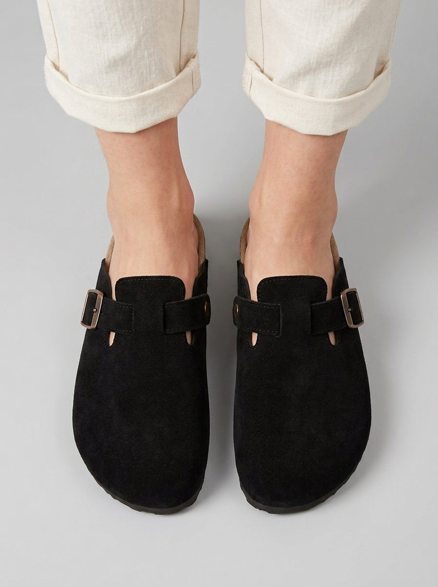 Rosaline | Orthopedic Unisex Slippers – Suede House Shoes with Fleece Lining