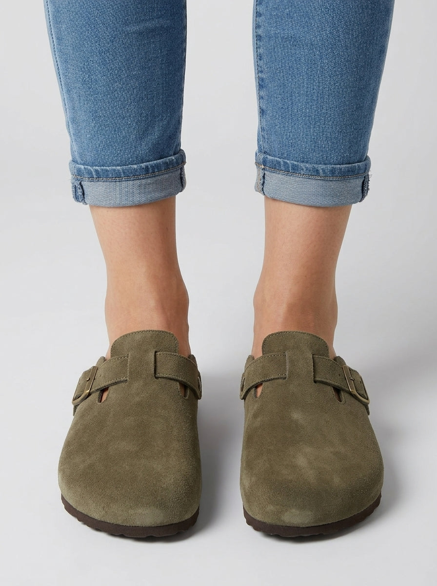 Rosaline | Orthopedic Unisex Slippers – Suede House Shoes with Fleece Lining