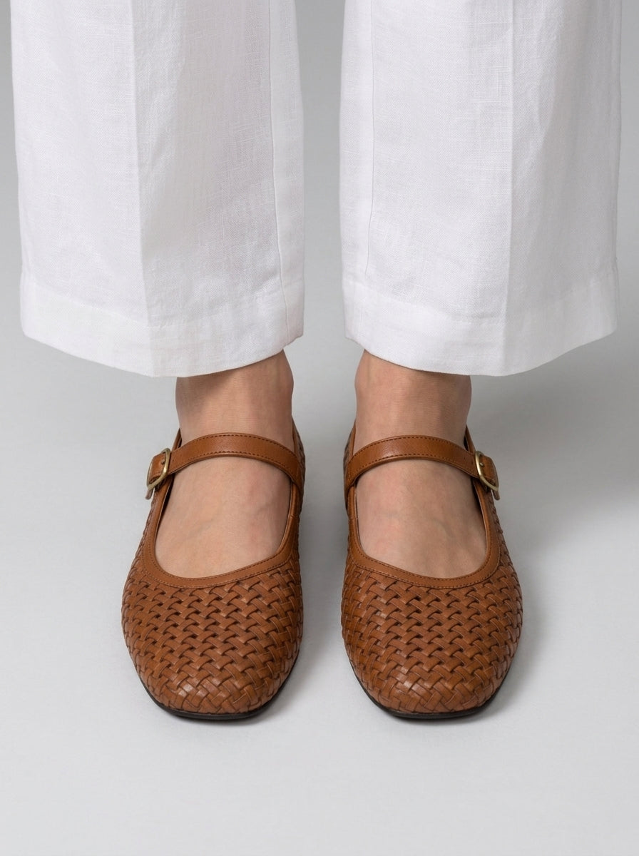 Nerielle | Women’s Woven Slip-On Mules – Flat Comfort Shoes
