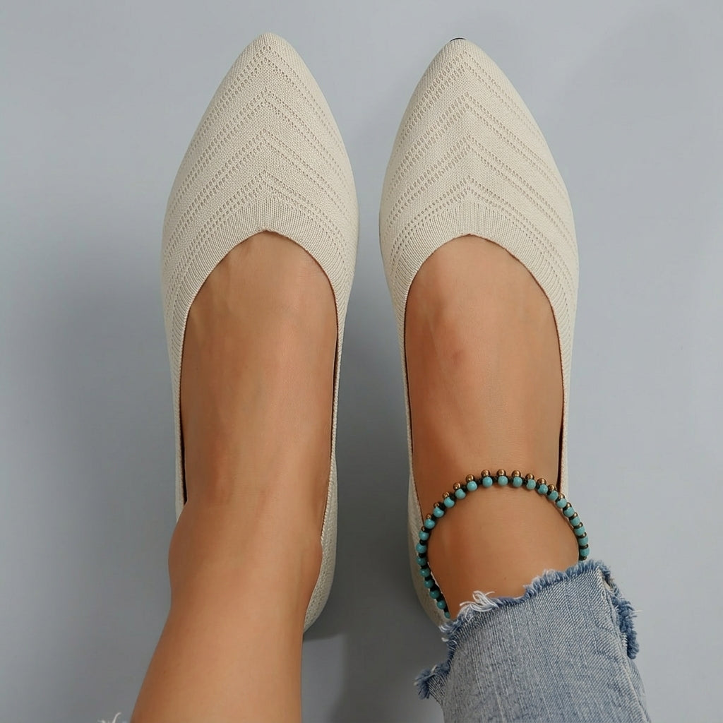 Ariella | Women’s Pointed-Toe Flats – Elegant Slip-On Shoes with Strappy Back