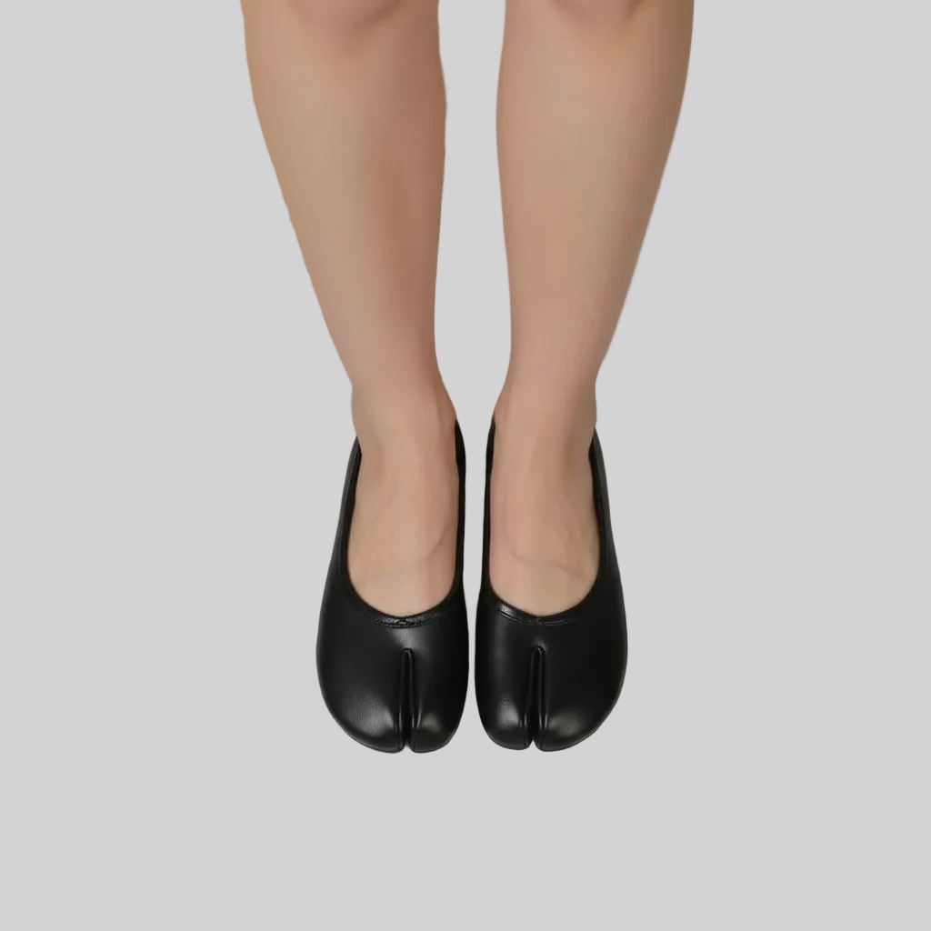 NORVK | Classic Black Women's Split-Toe Ballet Shoes