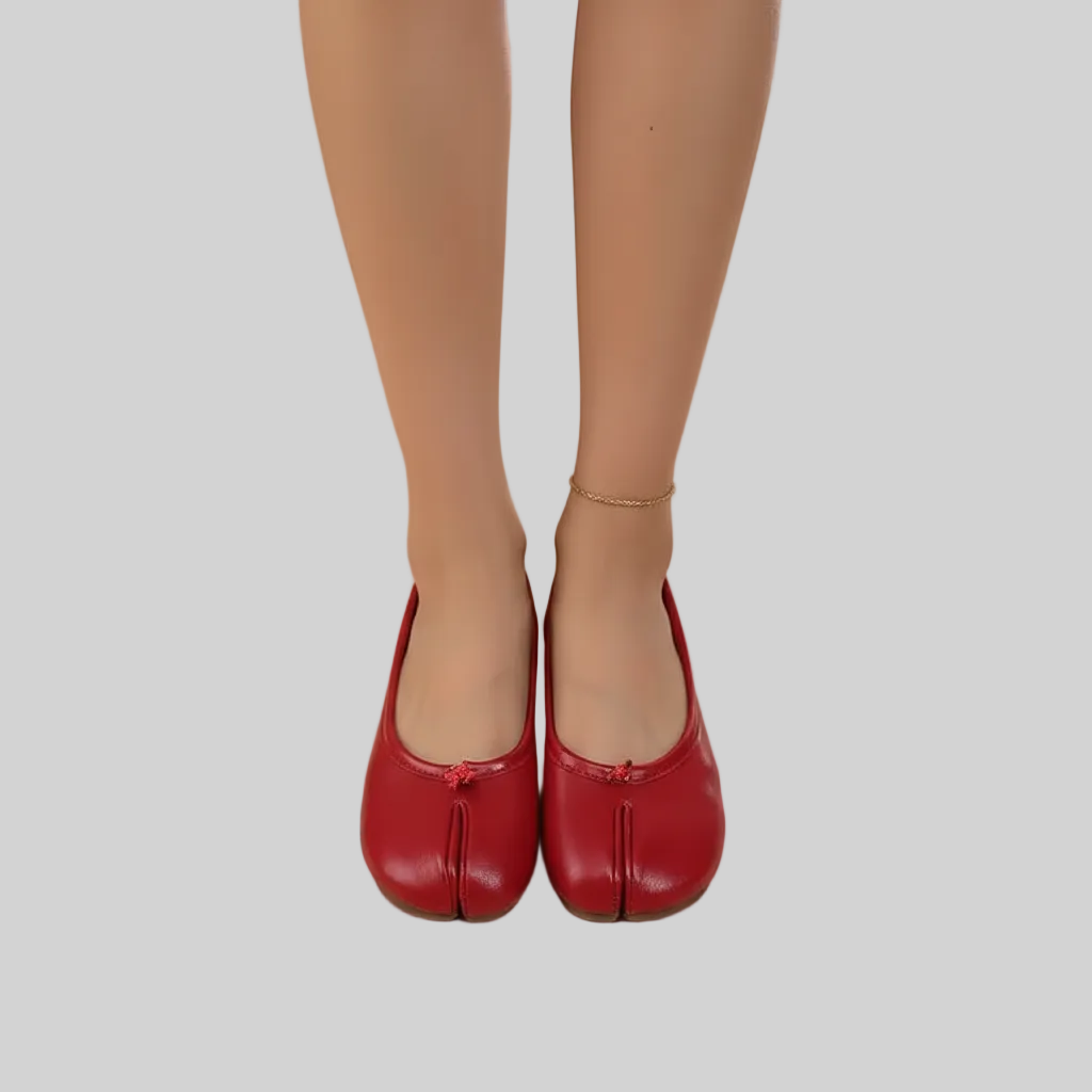 NORVK | Classic Red Women's Split-Toe Ballet Shoes