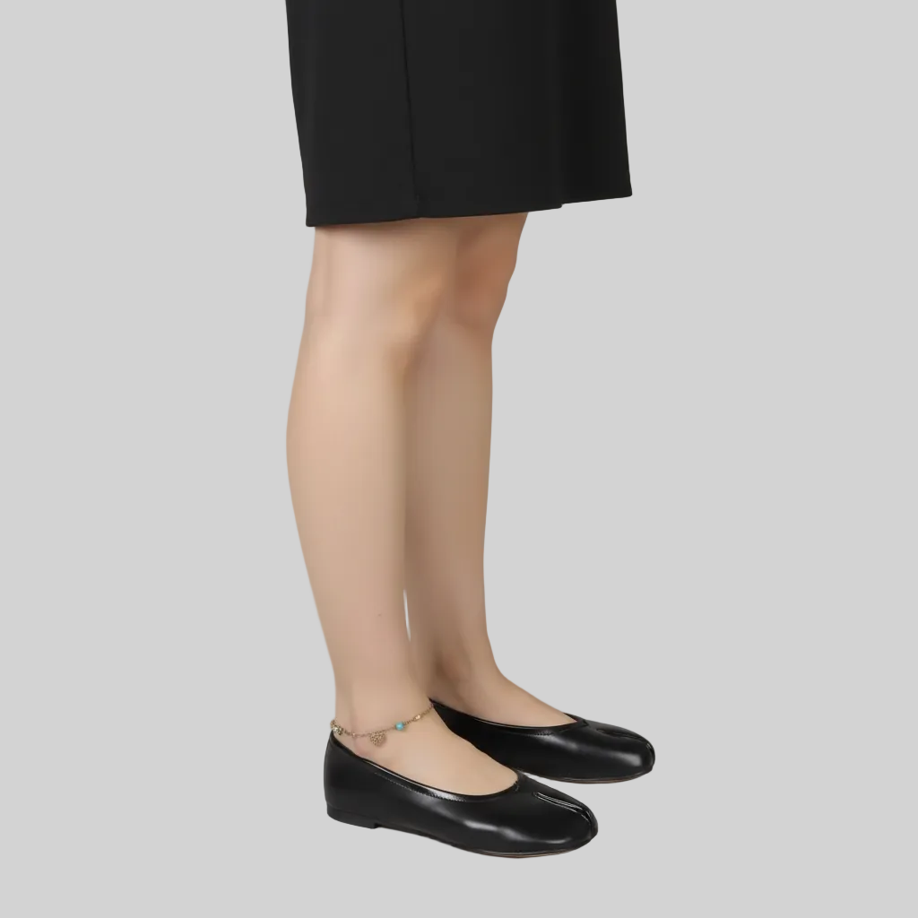 NORVK | Classic Black Women's Split-Toe Ballet Shoes