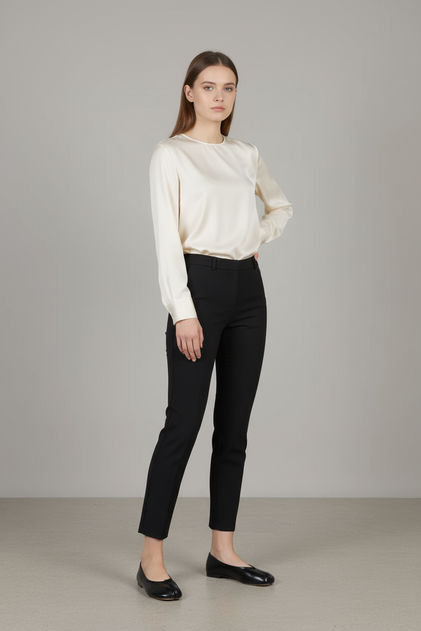 NORVK | Classic Black Women's Split-Toe Ballet Shoes