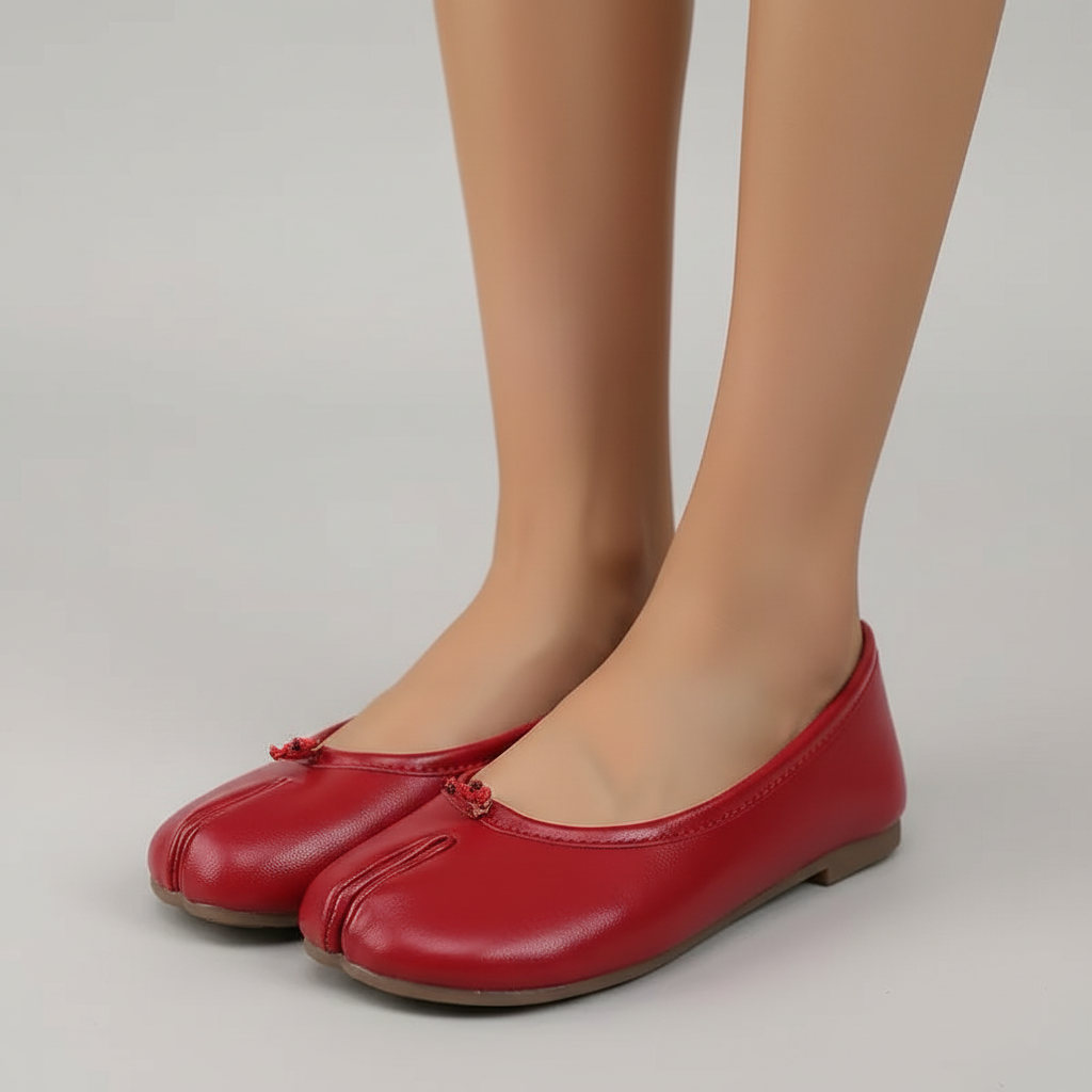 NORVK | Classic Red Women's Split-Toe Ballet Shoes