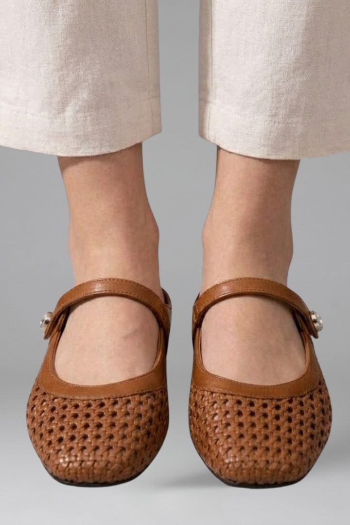 Nerielle | Women’s Woven Slip-On Mules – Flat Comfort Shoes