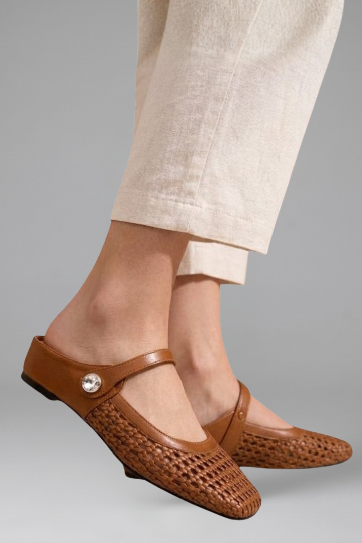 Nerielle | Women’s Woven Slip-On Mules – Flat Comfort Shoes