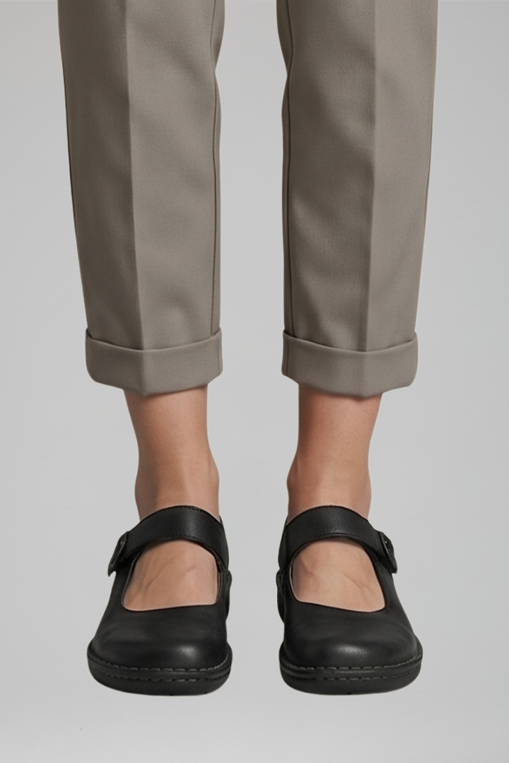 Avelisse | Women’s Mary Jane Flats – Rounded Toe, Adjustable Strap, Flat Sole